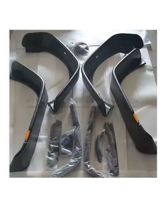 Set parafanghi in ABS nero con led per Jeep JK