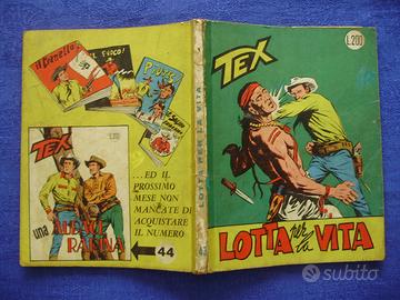 TEX numero 43 SPILLATO "Lotta per la Vita" 1 ed