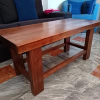 Tavolino da fumo in massello di castagno