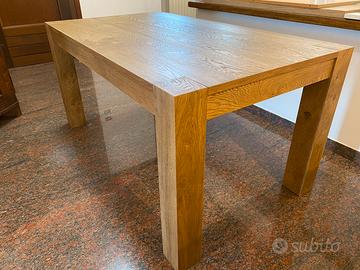 Tavolo nuovo 180x90 cm in rovere nodato