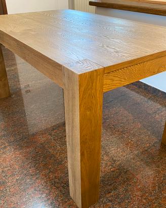 Tavolo nuovo 180x90 cm in rovere nodato