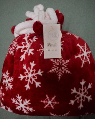 coperta plaid con sacca 120x160