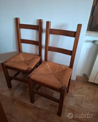8 Sedie impagliate 