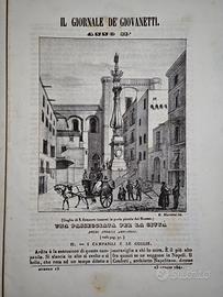 1841Napoli Giornale Giovanetti Obelisco SanGennaro