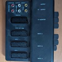 Selettore SCART multiplo, uscite RCA, vintage '90