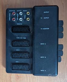 Selettore SCART multiplo, uscite RCA, vintage '90