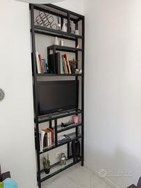 Libreria in ferro e vetro
