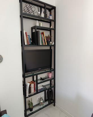 Libreria in ferro e vetro