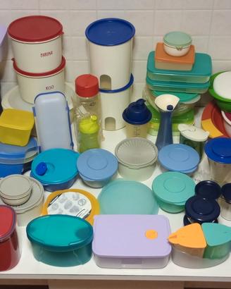 Grande lotto 70 oggetti Tupperware