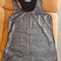 Canotta donna Calliope tg. M paillettes antracite