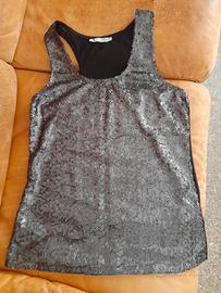 Canotta donna Calliope tg. M paillettes antracite