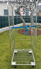 Roll container 3 sponde 2 piani con ruote