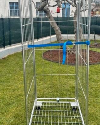Roll container 3 sponde 2 piani con ruote