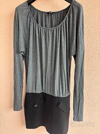Abito nero grigio Denny Rose Tg. M