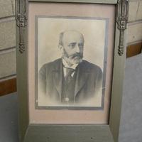 Antica cornice portaritratti Liberty con foto epoc