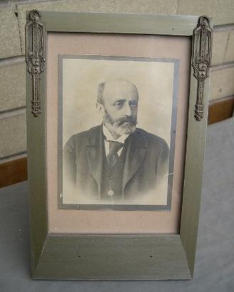 Antica cornice portaritratti Liberty con foto epoc