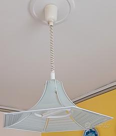 Lampadario bianco esagonale