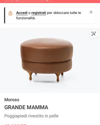 Puff poggia piedi MOROSO