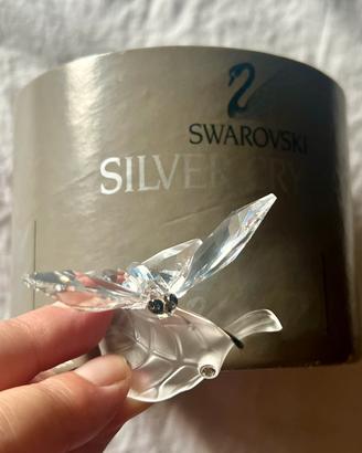 Swarovski "Farfalla su Foglia" in Cristallo