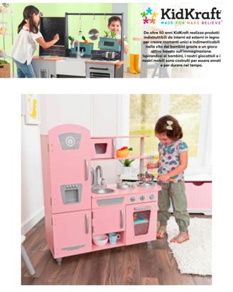 GIOCATTOLO CUCINA VINTAGE BAMBINA 3/8 ANNI