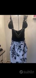 vestito da cerimonia, bianco e nero