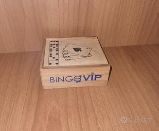 Set in Legno da Gioco Poker con dadi del 1980