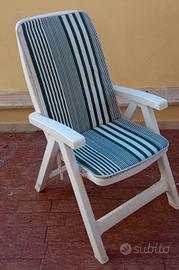 Lotto poltrone pieghevoli da giardino resina SCAB
