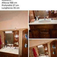 Mobile bagno arte povera legno massello