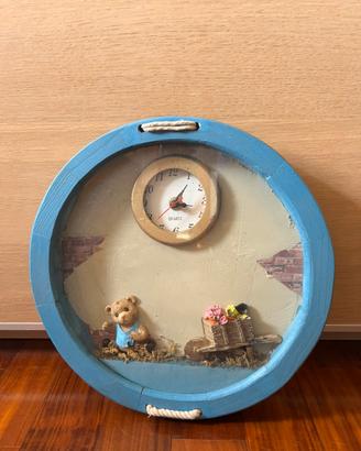Orologio da parete decorativo vintage con orsetto
