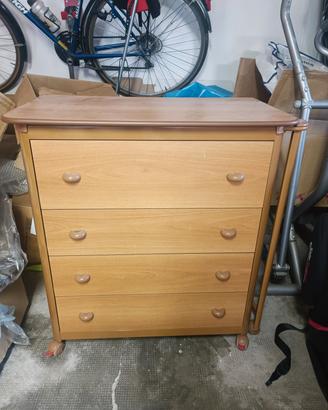 cassettiera 4 cassetti