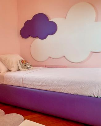 Testata  per letto a forma di nuvola