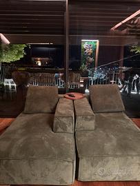 Divano design velluto a coste verdone