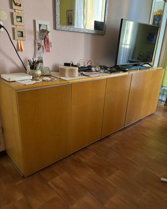 Soggiorno completo legno massello modernariato