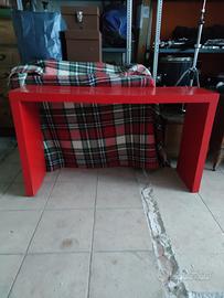 Tavolo console rosso