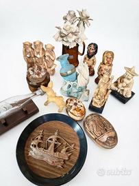 Collezione vintage articoli arredamento statuine 