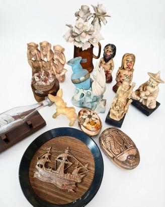 Collezione vintage articoli arredamento statuine 
