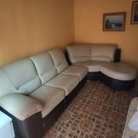 Divano letto in pelle