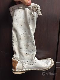 Stivali Hector Riccione bianchi con strass