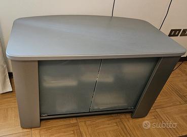 Mobiletto Porta TV con Antine in Vetro Satinato