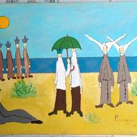 Dipinto olio su tavola, di Armando Perugini, 1969