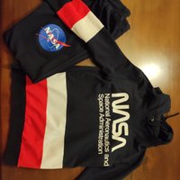 Tuta felpa pantalone NASA cotone garzato