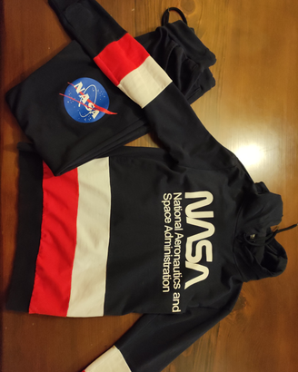 Tuta felpa pantalone NASA cotone garzato