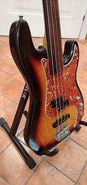 BASSO ELETTRICO FRETLESS P BASS 4 CORDE FAZLEY
