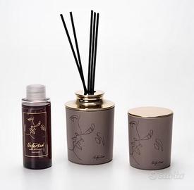 Box profumatore e candela al vino rosso