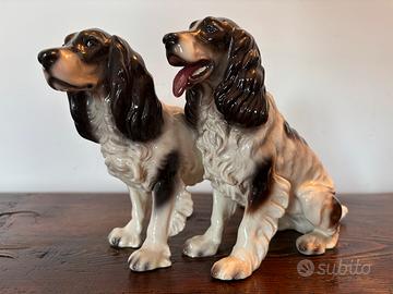 Coppia di cani in ceramica Goldscheider