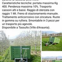 carrello per trasporto cassoni di mele 