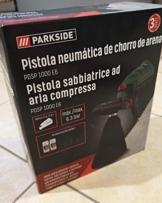 Sabbiatrice Parkside PDSP 1000 E6 NUOVA MAI APERTA