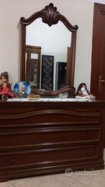 Comodini, Comó e specchio con cornice arte povera 