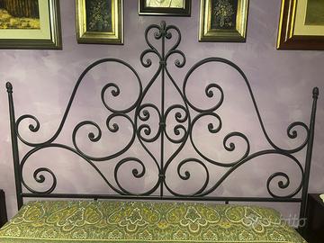 Testiera letto ferro battuto artigianale