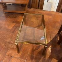 Tavolino da fumo in ottone con carrello